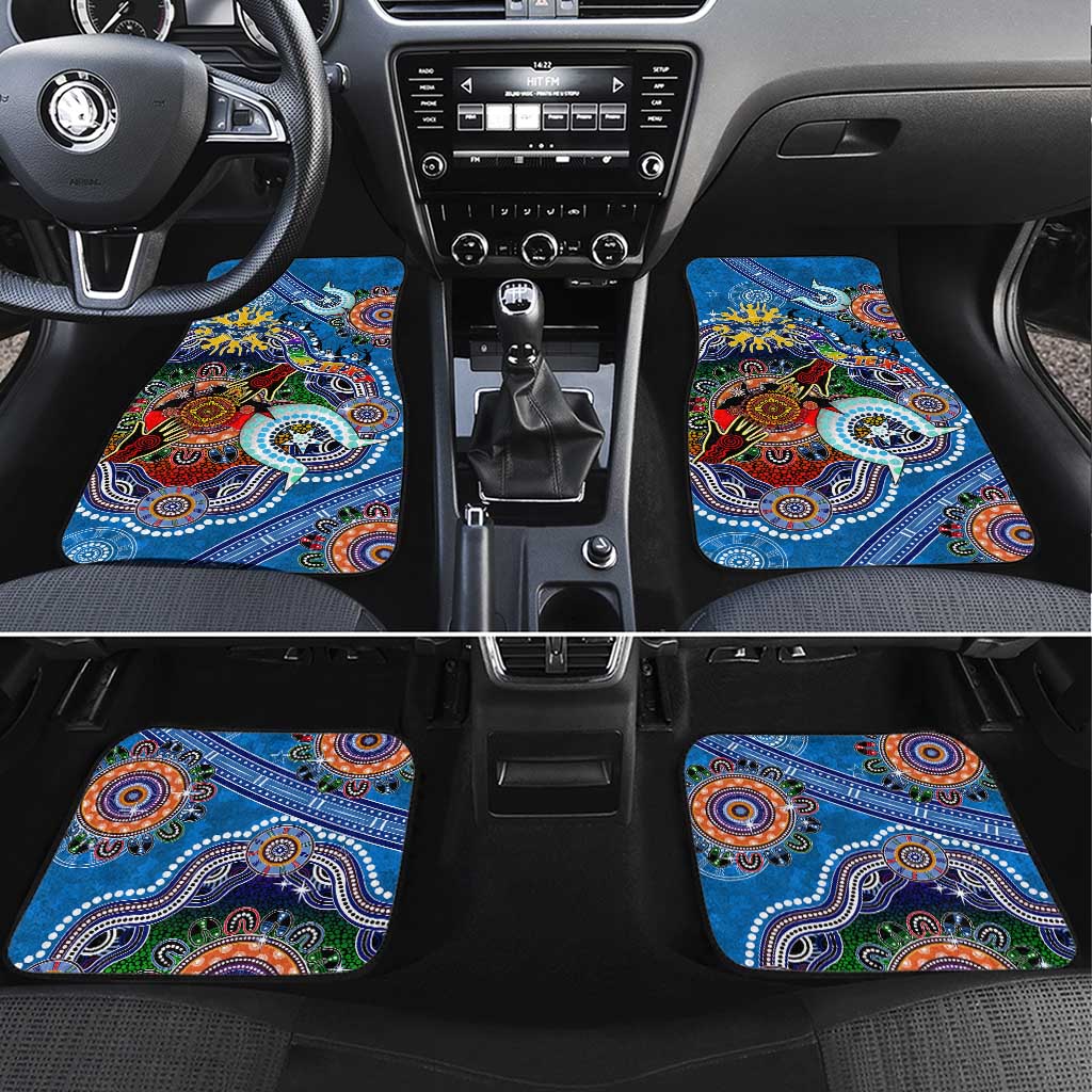 Custom NAIDOC Week 2024 Geelong Cats Car Mats Australia Aboriginal Dot Painting