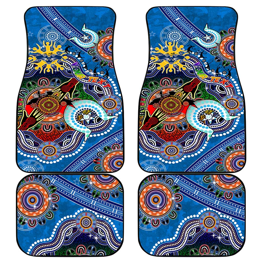 Custom NAIDOC Week 2024 Geelong Cats Car Mats Australia Aboriginal Dot Painting