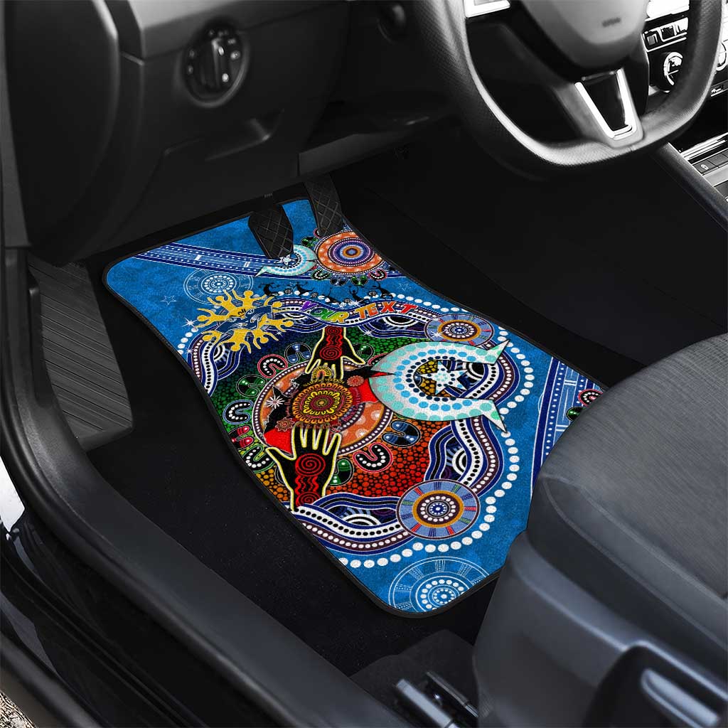 Custom NAIDOC Week 2024 Geelong Cats Car Mats Australia Aboriginal Dot Painting