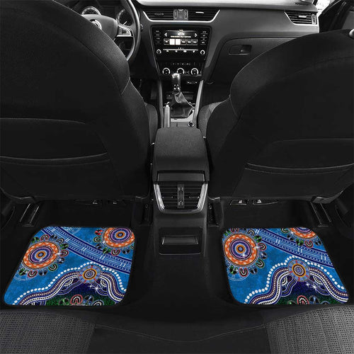 Custom NAIDOC Week 2024 Geelong Cats Car Mats Australia Aboriginal Dot Painting
