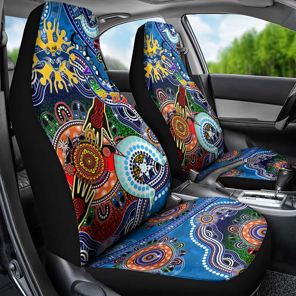 Custom NAIDOC Week 2024 Geelong Cats Car Seat Cover Australia Aboriginal Dot Painting
