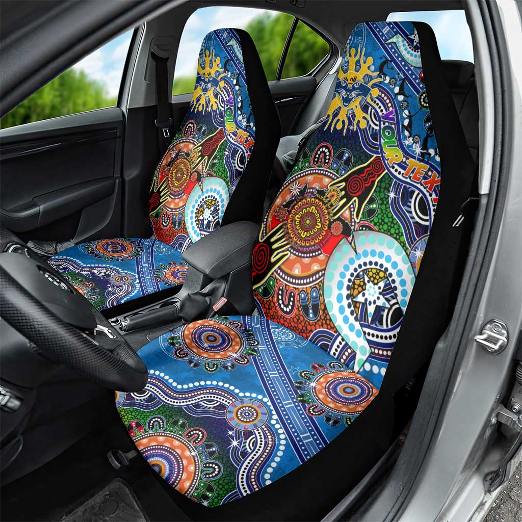 Custom NAIDOC Week 2024 Geelong Cats Car Seat Cover Australia Aboriginal Dot Painting