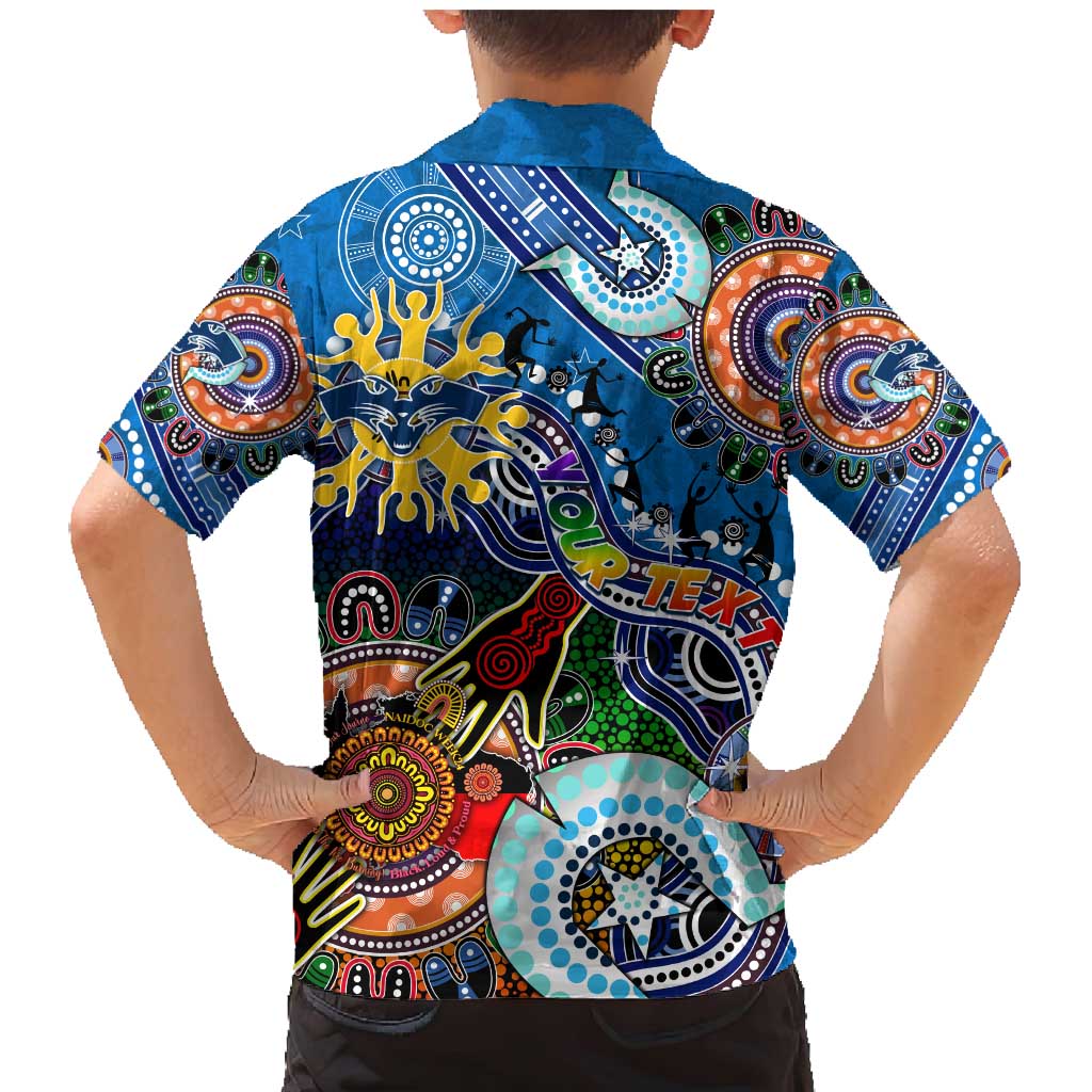 Custom NAIDOC Week 2024 Geelong Cats Family Matching Mermaid Dress and Hawaiian Shirt Australia Aboriginal Dot Painting
