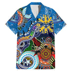 Custom NAIDOC Week 2024 Geelong Cats Family Matching Mermaid Dress and Hawaiian Shirt Australia Aboriginal Dot Painting