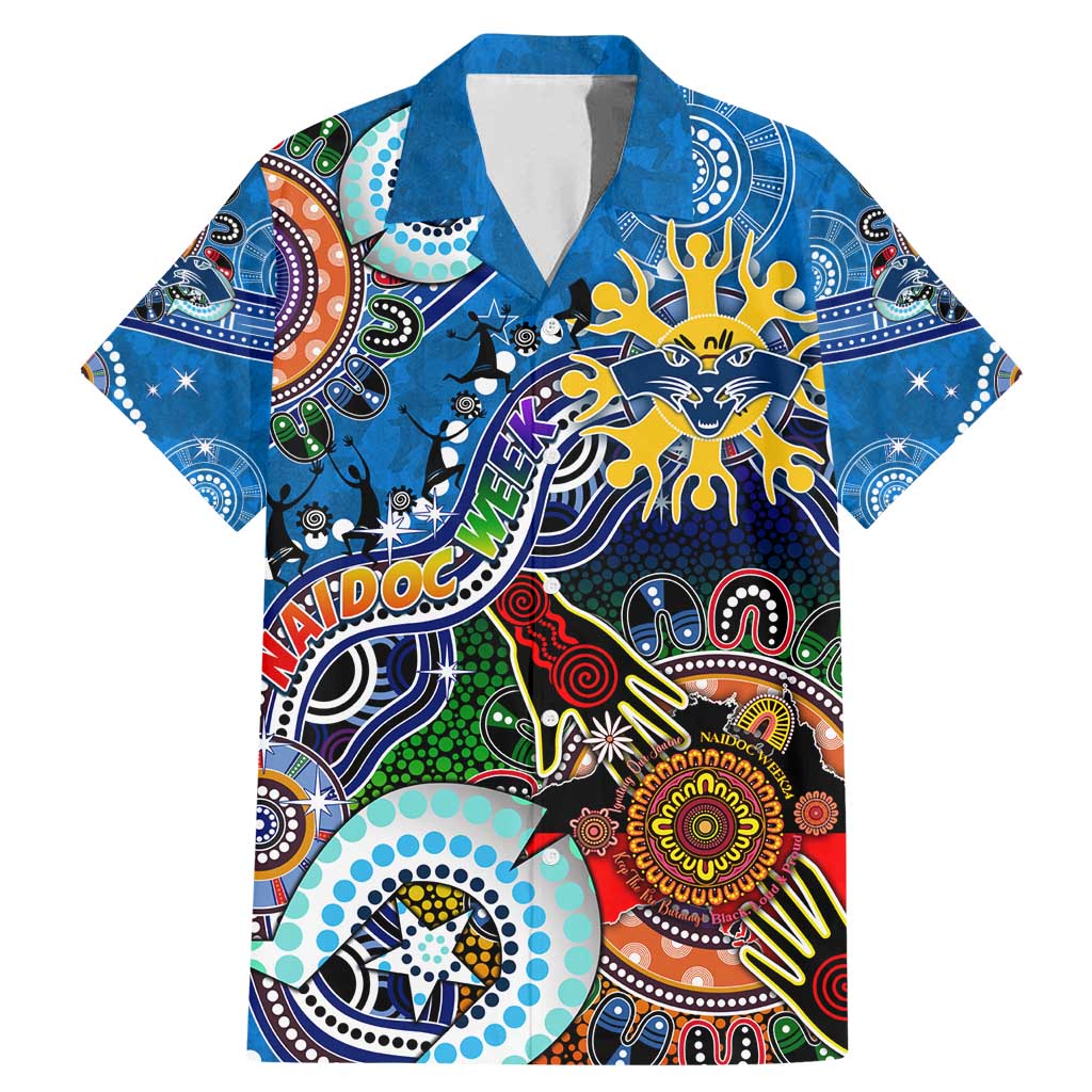Custom NAIDOC Week 2024 Geelong Cats Family Matching Mermaid Dress and Hawaiian Shirt Australia Aboriginal Dot Painting