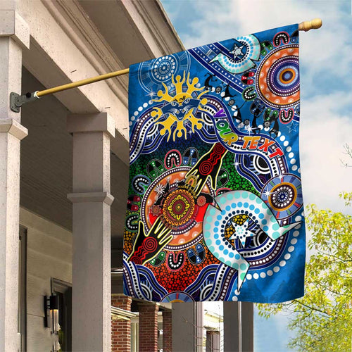 Custom NAIDOC Week 2024 Geelong Cats Garden Flag Australia Aboriginal Dot Painting