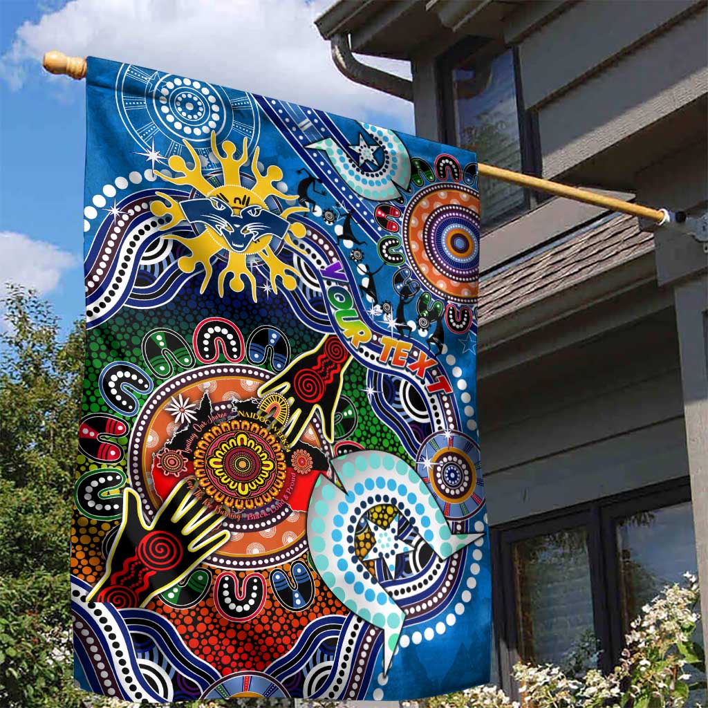 Custom NAIDOC Week 2024 Geelong Cats Garden Flag Australia Aboriginal Dot Painting