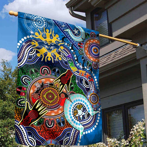 Custom NAIDOC Week 2024 Geelong Cats Garden Flag Australia Aboriginal Dot Painting