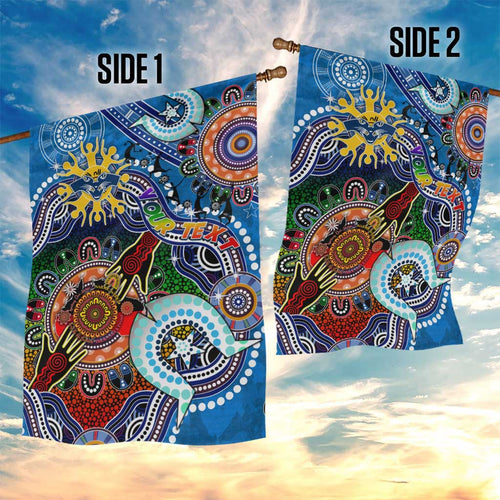 Custom NAIDOC Week 2024 Geelong Cats Garden Flag Australia Aboriginal Dot Painting