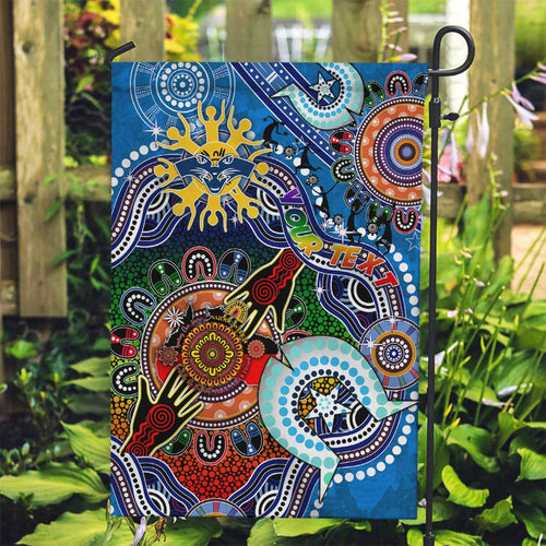 Custom NAIDOC Week 2024 Geelong Cats Garden Flag Australia Aboriginal Dot Painting