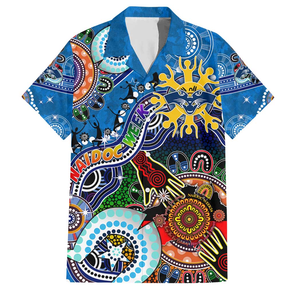 Custom NAIDOC Week 2024 Geelong Cats Hawaiian Shirt Australia Aboriginal Dot Painting