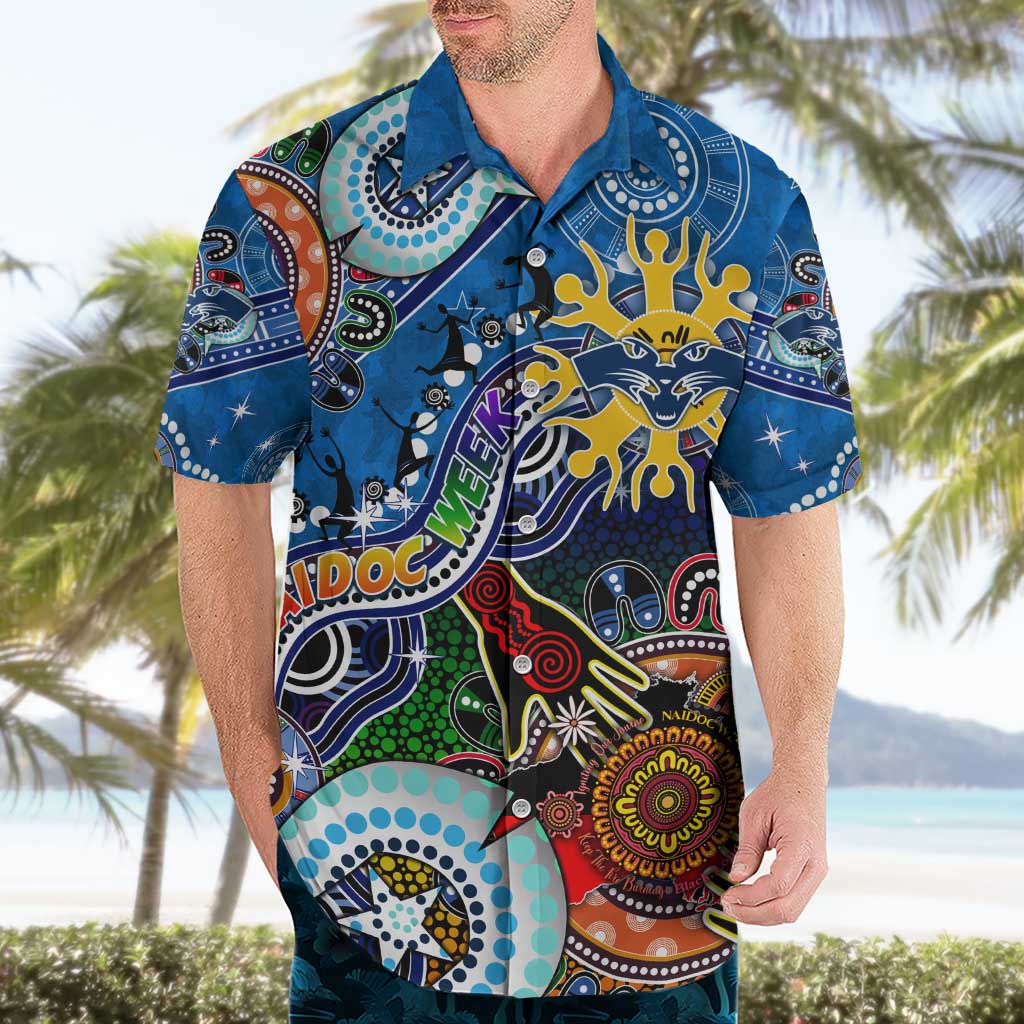 Custom NAIDOC Week 2024 Geelong Cats Hawaiian Shirt Australia Aboriginal Dot Painting