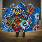 Custom NAIDOC Week 2024 Geelong Cats Hooded Blanket Australia Aboriginal Dot Painting