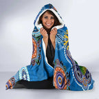 Custom NAIDOC Week 2024 Geelong Cats Hooded Blanket Australia Aboriginal Dot Painting