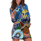 Custom NAIDOC Week 2024 Geelong Cats Hoodie Dress Australia Aboriginal Dot Painting