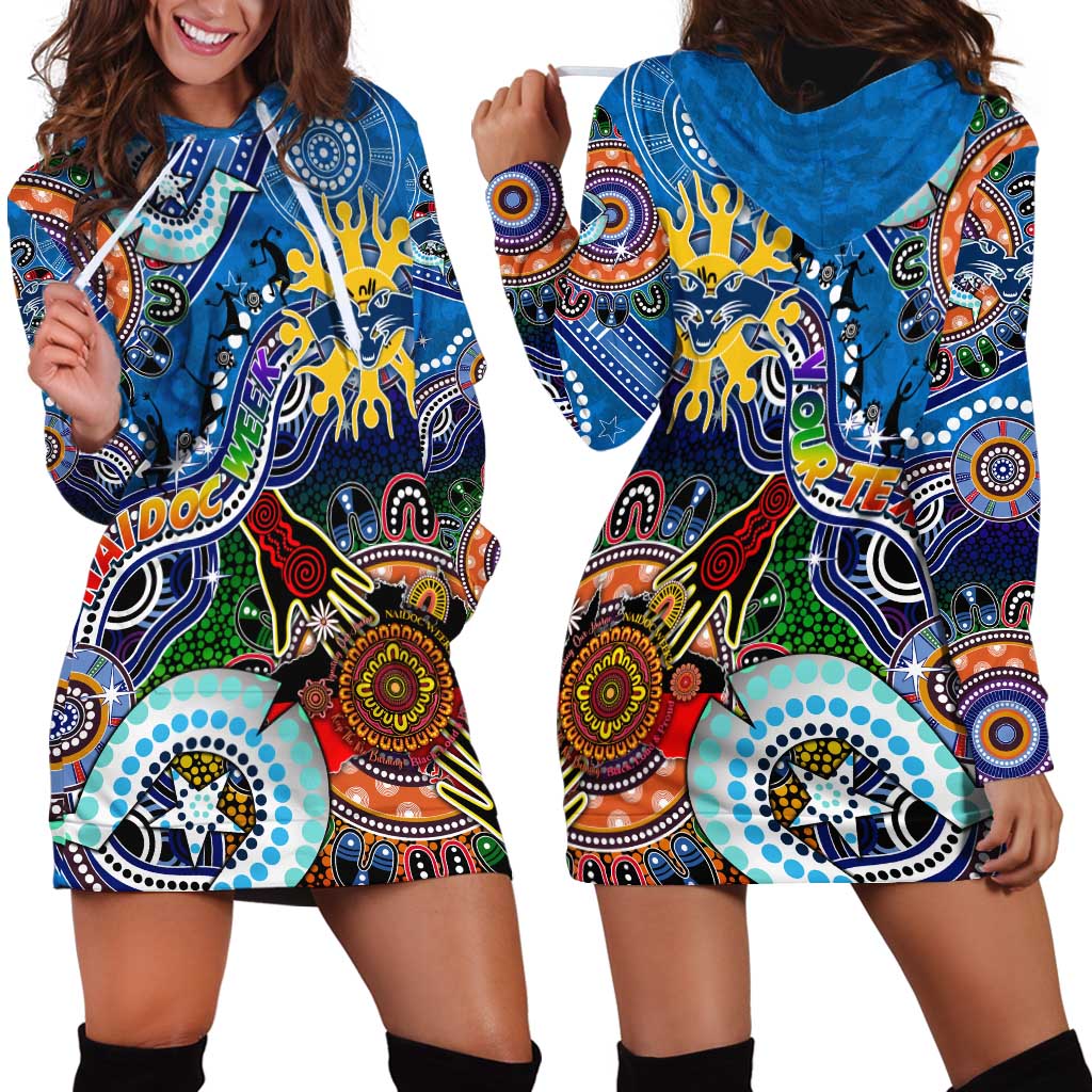 Custom NAIDOC Week 2024 Geelong Cats Hoodie Dress Australia Aboriginal Dot Painting