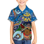 Custom NAIDOC Week 2024 Geelong Cats Kid Hawaiian Shirt Australia Aboriginal Dot Painting