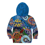 Custom NAIDOC Week 2024 Geelong Cats Kid Hoodie Australia Aboriginal Dot Painting