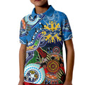 Custom NAIDOC Week 2024 Geelong Cats Kid Polo Shirt Australia Aboriginal Dot Painting