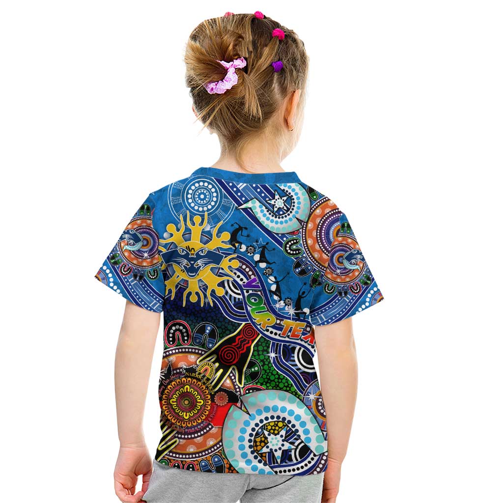 Custom NAIDOC Week 2024 Geelong Cats Kid T Shirt Australia Aboriginal Dot Painting