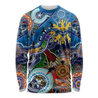 Custom NAIDOC Week 2024 Geelong Cats Long Sleeve Shirt Australia Aboriginal Dot Painting