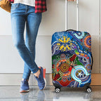 Custom NAIDOC Week 2024 Geelong Cats Luggage Cover Australia Aboriginal Dot Painting