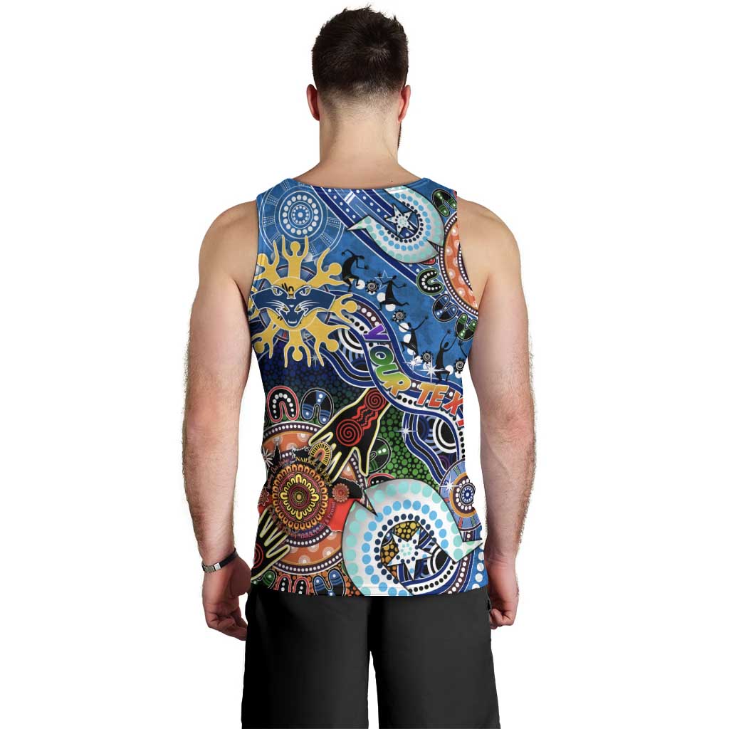 Custom NAIDOC Week 2024 Geelong Cats Men Tank Top Australia Aboriginal Dot Painting