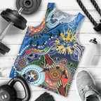 Custom NAIDOC Week 2024 Geelong Cats Men Tank Top Australia Aboriginal Dot Painting