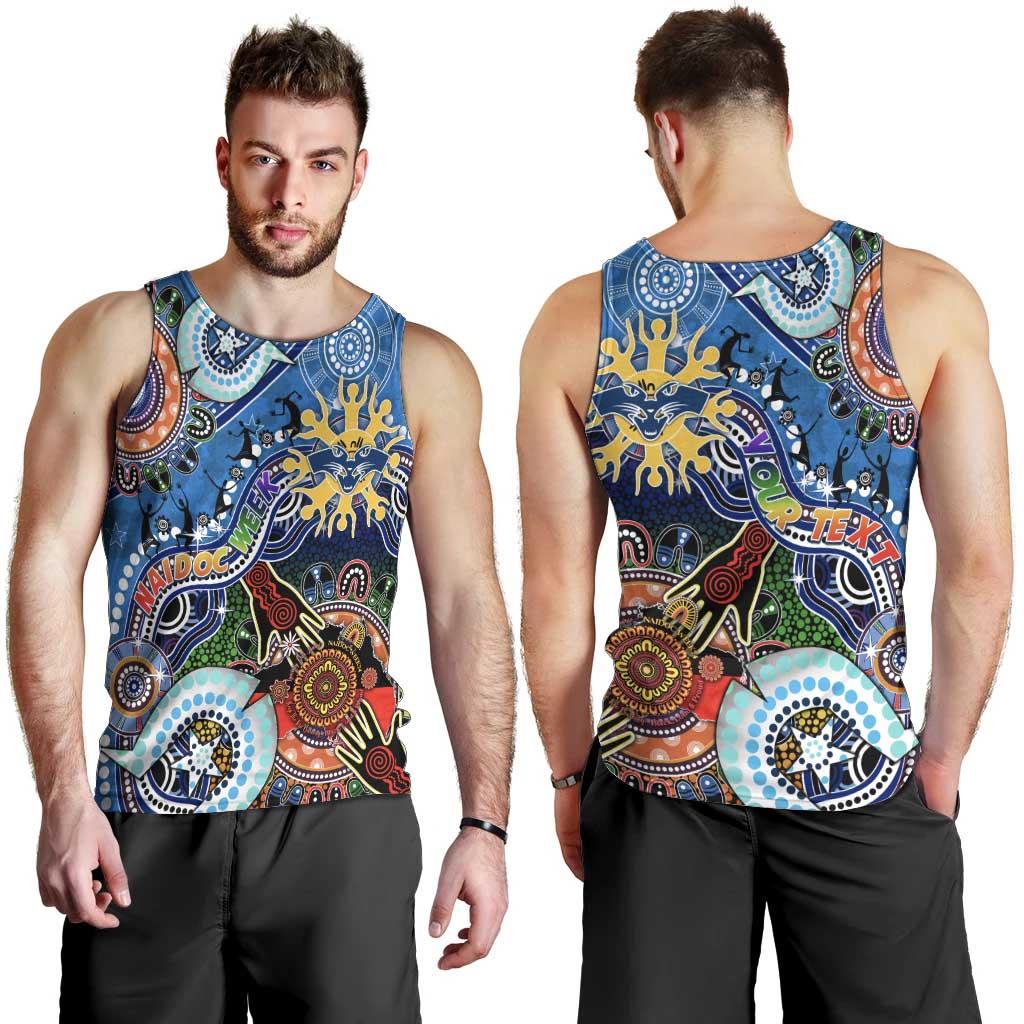 Custom NAIDOC Week 2024 Geelong Cats Men Tank Top Australia Aboriginal Dot Painting