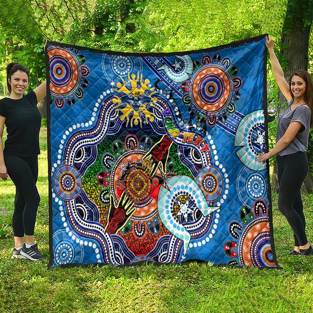 Custom NAIDOC Week 2024 Geelong Cats Quilt Australia Aboriginal Dot Painting
