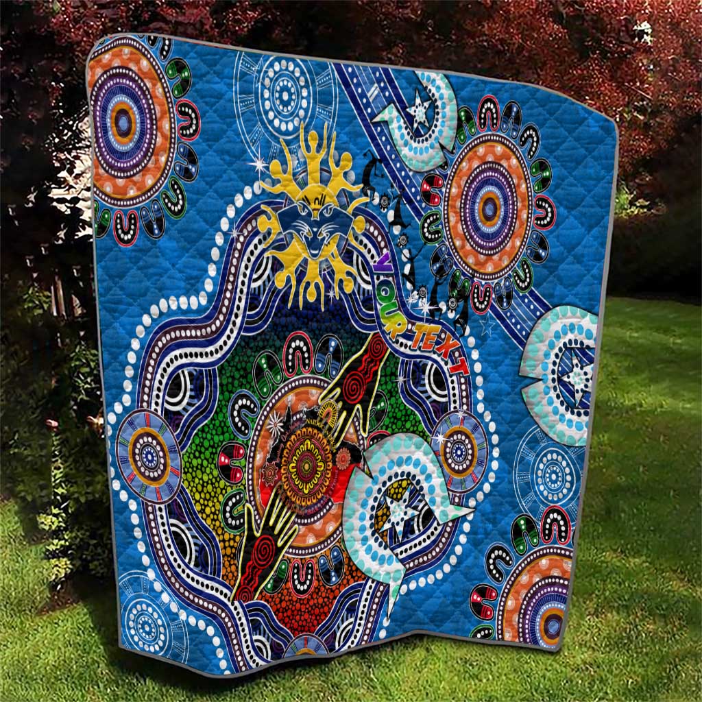 Custom NAIDOC Week 2024 Geelong Cats Quilt Australia Aboriginal Dot Painting