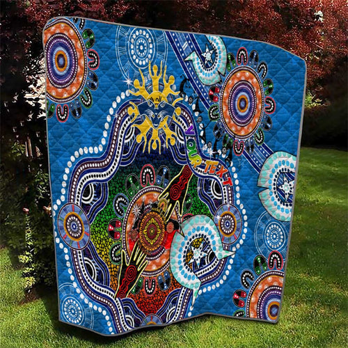 Custom NAIDOC Week 2024 Geelong Cats Quilt Australia Aboriginal Dot Painting