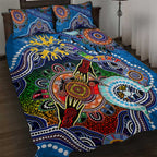 Custom NAIDOC Week 2024 Geelong Cats Quilt Bed Set Australia Aboriginal Dot Painting
