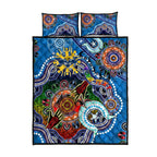 Custom NAIDOC Week 2024 Geelong Cats Quilt Bed Set Australia Aboriginal Dot Painting
