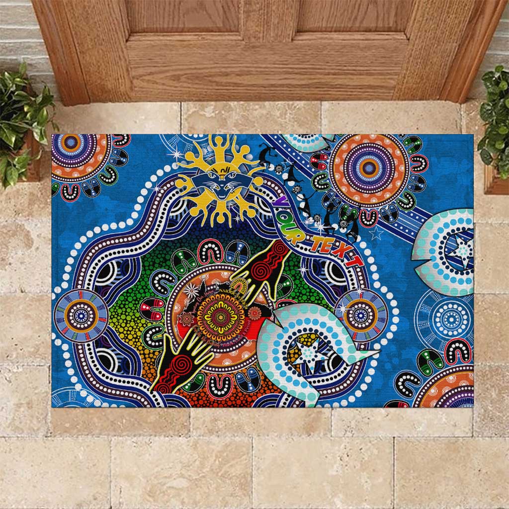 Custom NAIDOC Week 2024 Geelong Cats Rubber Doormat Australia Aboriginal Dot Painting