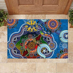 Custom NAIDOC Week 2024 Geelong Cats Rubber Doormat Australia Aboriginal Dot Painting