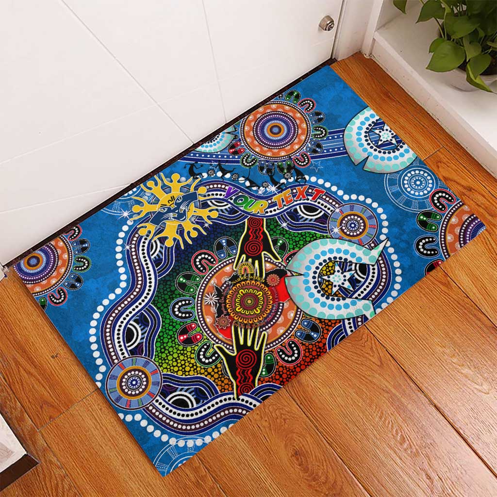 Custom NAIDOC Week 2024 Geelong Cats Rubber Doormat Australia Aboriginal Dot Painting
