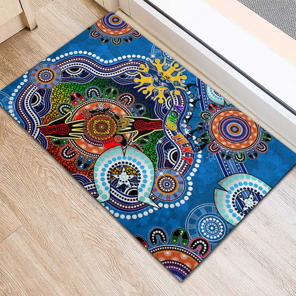 Custom NAIDOC Week 2024 Geelong Cats Rubber Doormat Australia Aboriginal Dot Painting