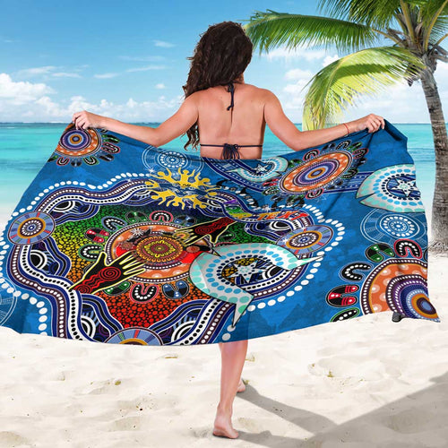 Custom NAIDOC Week 2024 Geelong Cats Sarong Australia Aboriginal Dot Painting
