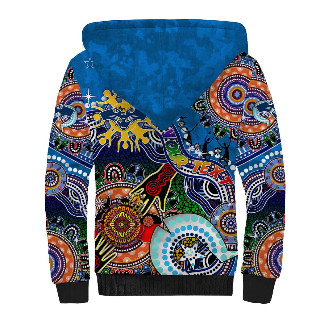 Custom NAIDOC Week 2024 Geelong Cats Sherpa Hoodie Australia Aboriginal Dot Painting