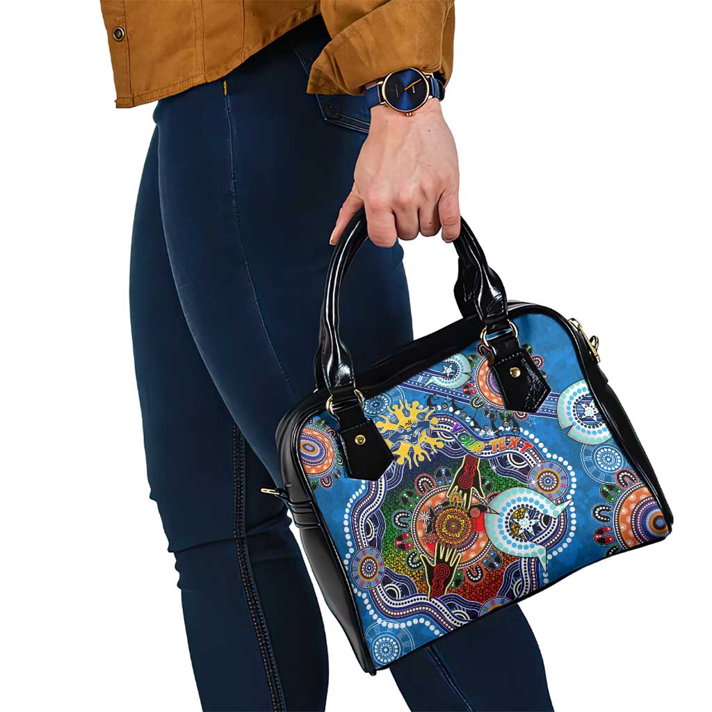 Custom NAIDOC Week 2024 Geelong Cats Shoulder Handbag Australia Aboriginal Dot Painting