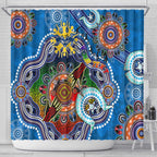 Custom NAIDOC Week 2024 Geelong Cats Shower Curtain Australia Aboriginal Dot Painting