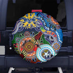 Custom NAIDOC Week 2024 Geelong Cats Spare Tire Cover Australia Aboriginal Dot Painting