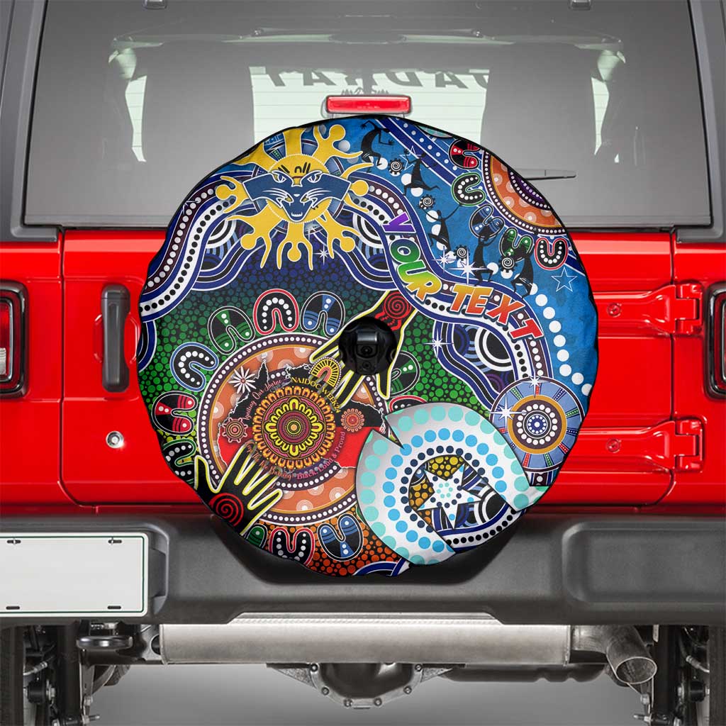 Custom NAIDOC Week 2024 Geelong Cats Spare Tire Cover Australia Aboriginal Dot Painting