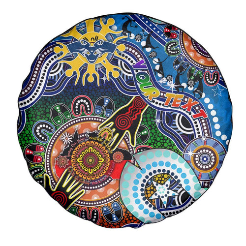 Custom NAIDOC Week 2024 Geelong Cats Spare Tire Cover Australia Aboriginal Dot Painting
