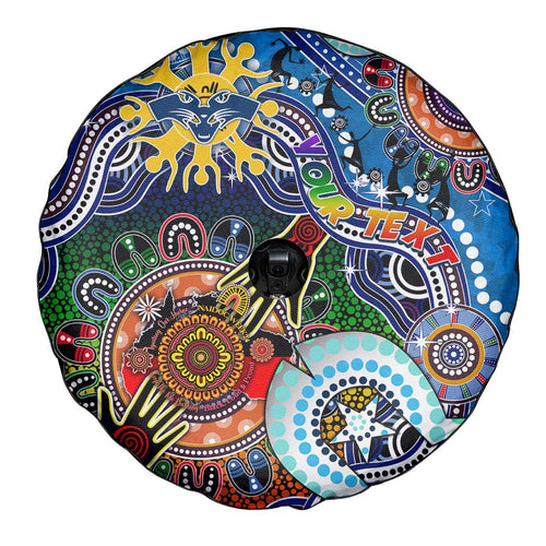 Custom NAIDOC Week 2024 Geelong Cats Spare Tire Cover Australia Aboriginal Dot Painting