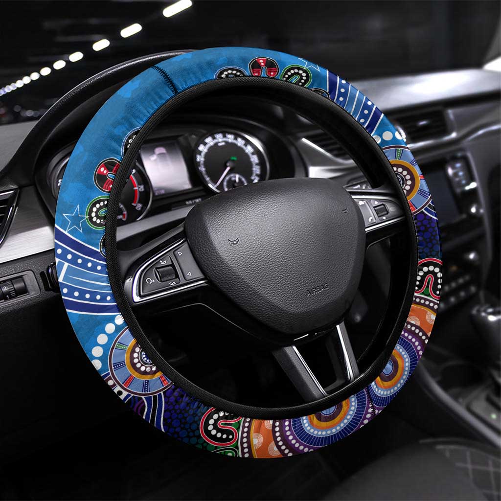 NAIDOC Week 2024 Geelong Cats Steering Wheel Cover Australia Aboriginal Dot Painting