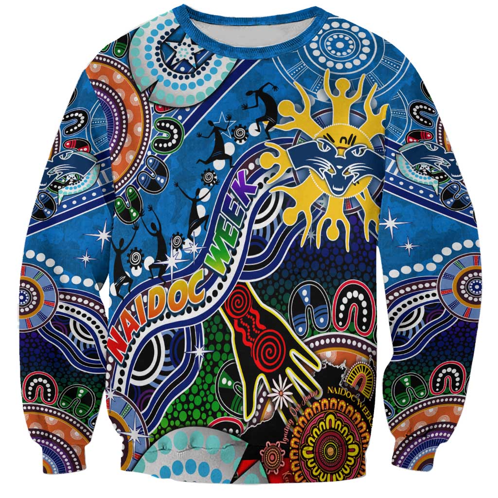 Custom NAIDOC Week 2024 Geelong Cats Sweatshirt Australia Aboriginal Dot Painting