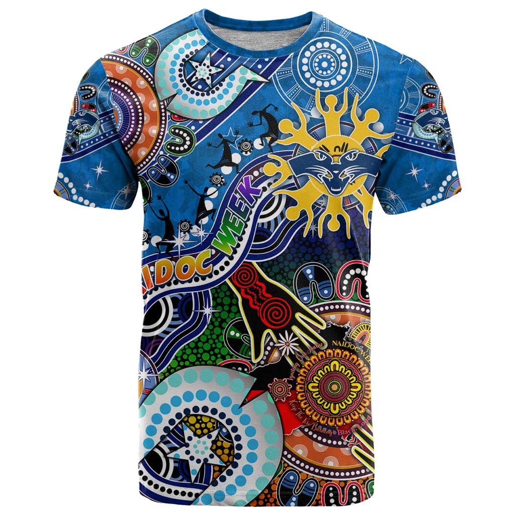 Custom NAIDOC Week 2024 Geelong Cats T Shirt Australia Aboriginal Dot Painting