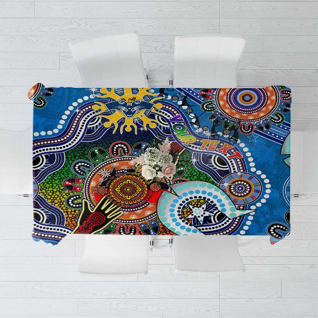 Custom NAIDOC Week 2024 Geelong Cats Tablecloth Australia Aboriginal Dot Painting